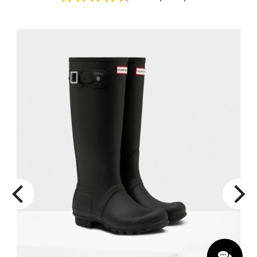 Hunter Women’s original tall rain boots: black